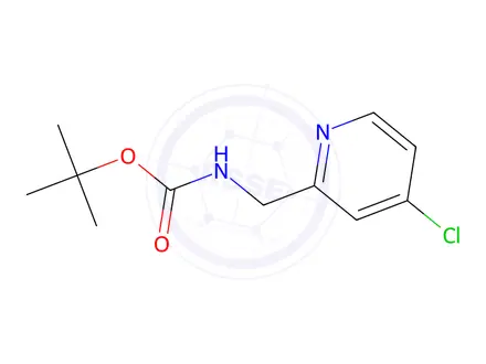 Chemical structure of tert-Butyl ((4-chloropyridin-2-yl)methyl)carbamate