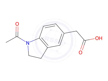 Chemical structure of 2-(1-Acetylindolin-5-yl)acetic acid