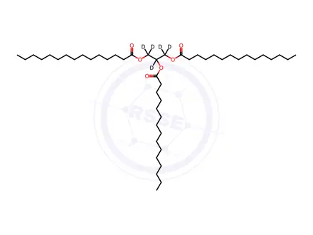 Chemical structure of Glyceryl D5 Tripentadecanoate