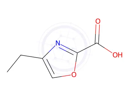 Chemical structure of 2-Oxazolecarboxylic acid, 4-ethyl-