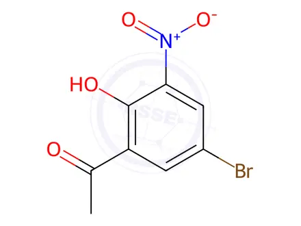 Chemical structure of 1-(5-Bromo-2-hydroxy-3-nitrophenyl)ethanone