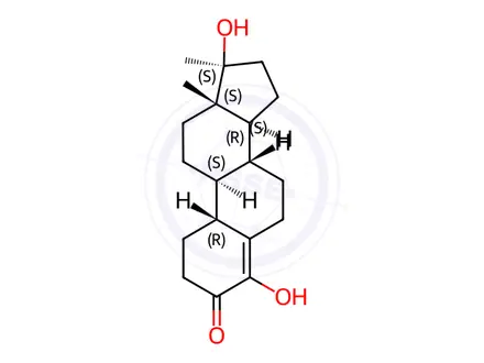 Chemical structure of 17a-methyl-4-hydroxynandrolone