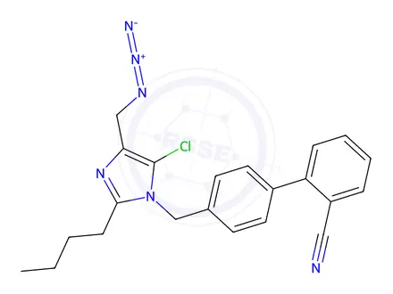 Chemical structure of 4'-((4-(Azidomethyl)-2-butyl-5-chloro-1H-imidazol-1-yl)methyl)-[1,1'-biphenyl]-2-carbonitrile