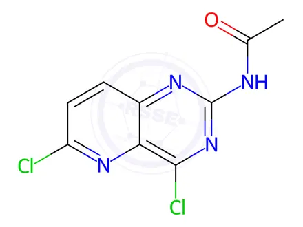 Chemical structure of N-(4,6-Dichloropyrido[3,2-d]pyrimidin-2-yl)acetamide