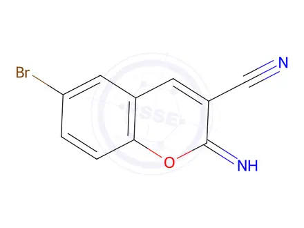 Chemical structure of 6-Bromo-2-imino-2H-chromene-3-carbonitrile