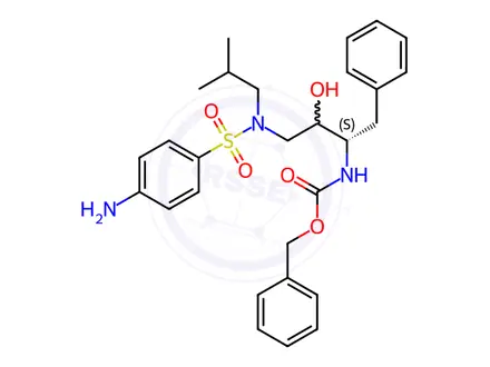 Chemical structure of Darunavir CBZ Amino Impurity