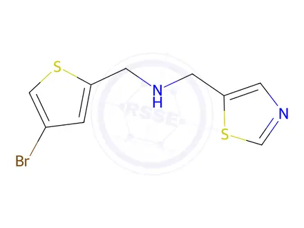 Chemical structure of 1-(4-Bromothiophen-2-yl)-N-(thiazol-5-ylmethyl)methanamine