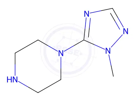 Chemical structure of 1-(1-Methyl-1H-1,2,4-triazol-5-yl)piperazine