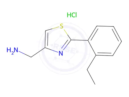 Chemical structure of 4-Thiazolemethanamine, 2-(2-ethylphenyl)-, hydrochloride