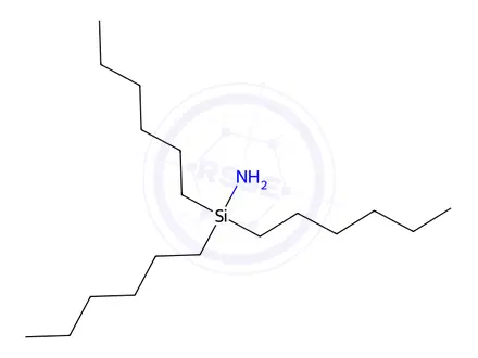 Chemical structure of Tri-N-hexylsilylamine