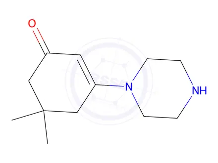 Chemical structure of 5,5-Dimethyl-3-piperazin-1-yl-cyclohex-2-enone