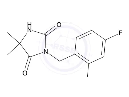 Chemical structure of 3-(2-Bromo-4-fluorobenzyl)-5,5-dimethylimidazolidine-2,4-dione
