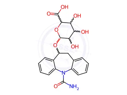 Chemical structure of Oxcarbazepine-10-O-D-Glucuronide