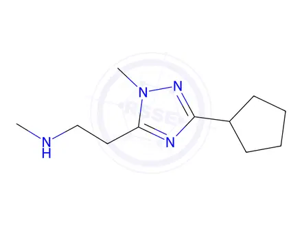 Chemical structure of 2-(3-Cyclopentyl-1-methyl-1h-1,2,4-triazol-5-yl)-N-methylethan-1-amine