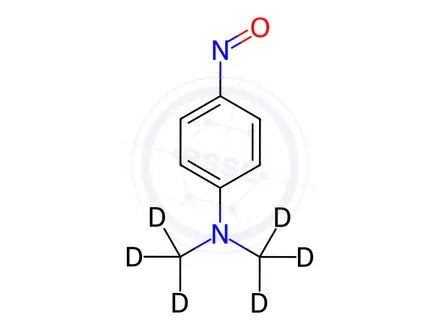 Chemical structure of p-(Dimethyl-d6-amino)nitrosobenzene