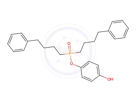Chemical structure of 4-Hydroxyphenyl bis(4-phenylbutyl)phosphinate