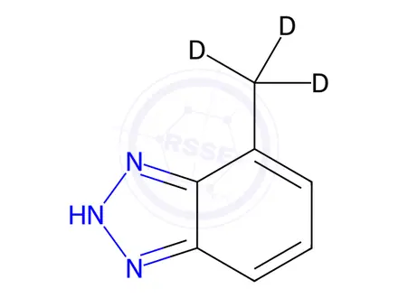 Chemical structure of 4-Methylbenzotriazole-d3