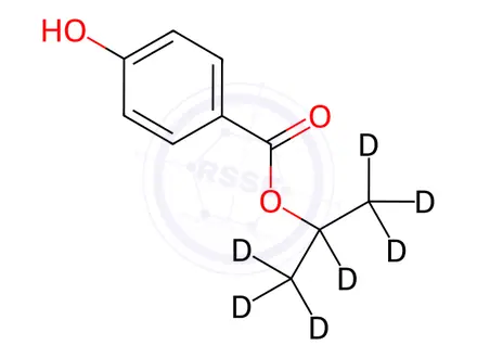 Chemical structure of Isopropyl-d7 Paraben