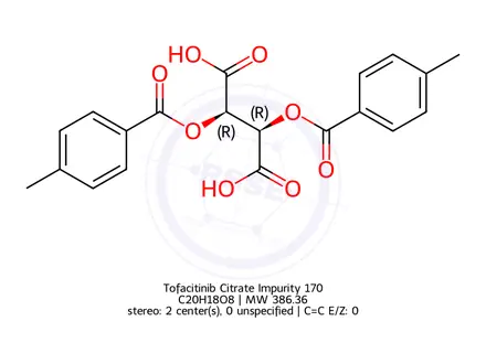 Chemical structure of (-)-O,O'-di-p-Toluoyl-L-tartaric Acid