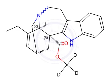 Chemical structure of Catharanthine-d3