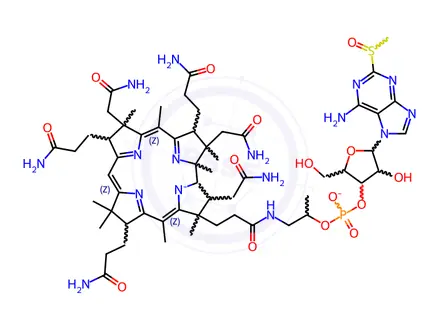 Chemical structure of 2-methylsulfinyladenylcobamide