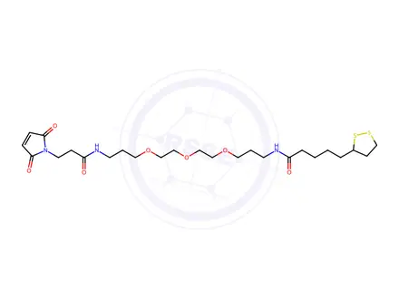Chemical structure of Lipoamide-PEG3-Mal