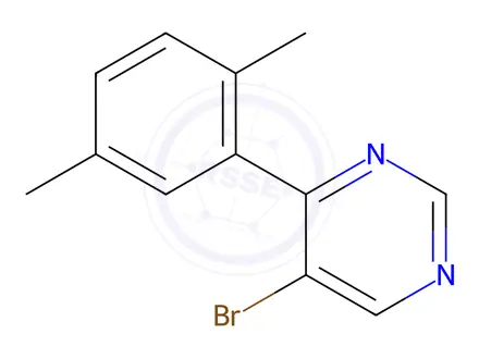 Chemical structure of 5-Bromo-4-(2,5-dimethylphenyl)pyrimidine