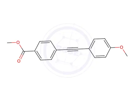 Chemical structure of 4-(4-Methoxy-phenylethynyl)-benzoic acid Methyl ester