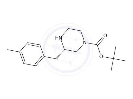 Chemical structure of tert-Butyl (S)-3-(4-methylbenzyl)piperazine-1-carboxylate
