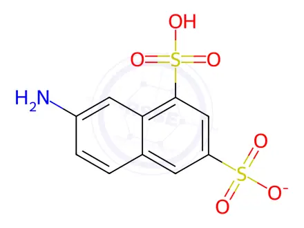 Chemical structure of Monopotassium 7-amino-1,3-naphthalenedisulfonate Hydrate