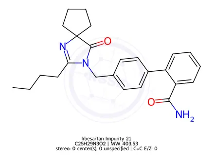 Chemical structure of Irbesartan Impurity 21