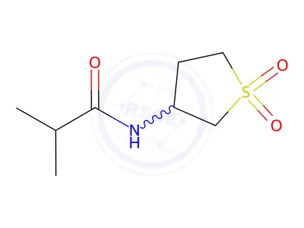 Chemical structure of N-(1,1-dioxidotetrahydrothiophen-3-yl)isobutyramide
