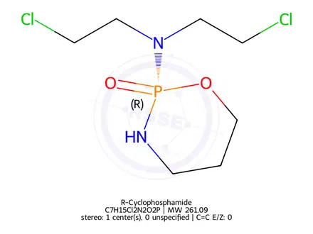 Chemical structure of R-Cyclophosphamide