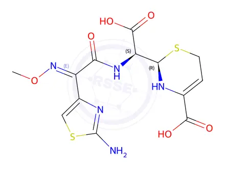 Chemical structure of (E)-Ceftizoxime Impurity 35