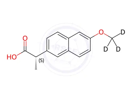 Chemical structure of (S)-Naproxen-d3