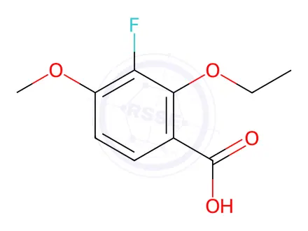 Chemical structure of 2-Ethoxy-3-fluoro-4-methoxybenzoic acid