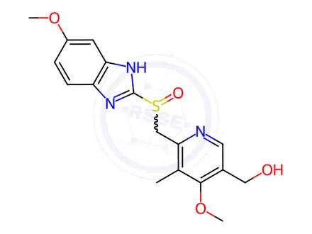 Chemical structure of 5-hydroxy Omeprazole