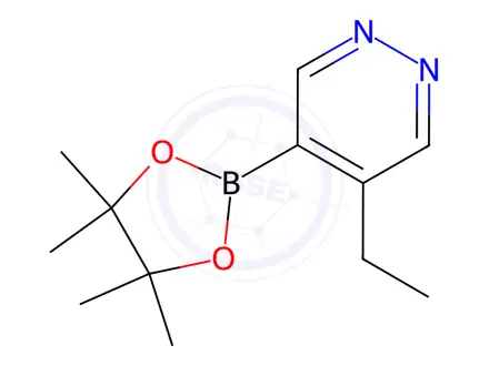 Chemical structure of 4-ethyl-5-(tetramethyl-1,3,2-dioxaborolan-2-yl)pyridazine