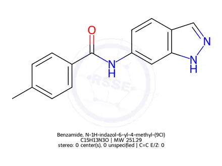 Chemical structure of Benzamide, N-1H-indazol-6-yl-4-methyl-(9CI)
