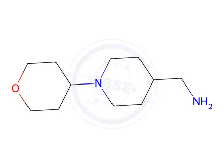 Chemical structure of (1-(Tetrahydro-2H-pyran-4-yl)piperidin-4-yl)methanamine