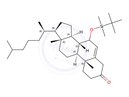 Chemical structure of (7α)-7-tert-ButyldiMethylsilyloxy-cholest-5-en-3-one