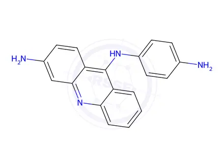Chemical structure of N9-(4-Aminophenyl)acridine-3,9-diamine