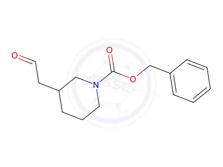 Chemical structure of Benzyl 3-(2-oxoethyl)piperidine-1-carboxylate