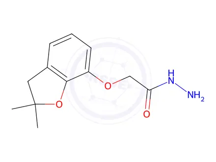 Chemical structure of 2-((2,2-Dimethyl-2,3-dihydrobenzofuran-7-yl)oxy)acetohydrazide