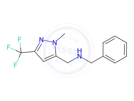 Chemical structure of benzyl{[1-methyl-3-(trifluoromethyl)-1H-pyrazol-5-yl]methyl}amine
