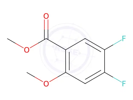 Chemical structure of 4,5-Dfluoro-2-methoxybenzoic acid methyl ester