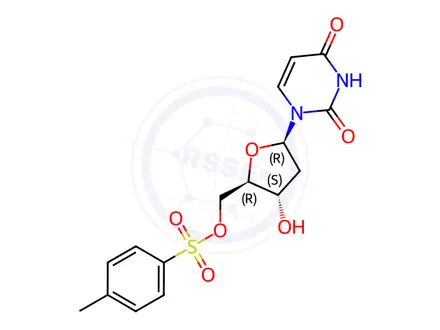 Chemical structure of 5'-O-(p-Toluenesulfonyl)-2'-deoxyuridine