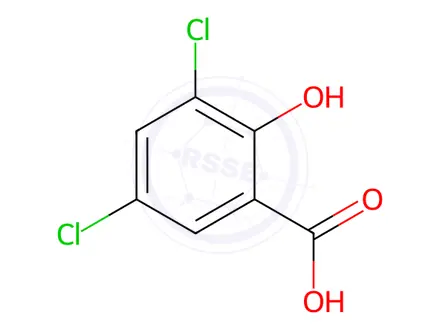 Chemical structure of 3,5-Dichlorosalicylic acid