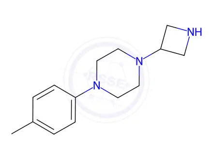 Chemical structure of 3-[4-(4-Tolyl)piperazinyl]azetidine trihydrochloride