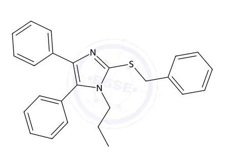 Chemical structure of 2-(Benzylthio)-4,5-diphenyl-1-propyl-1H-imidazole